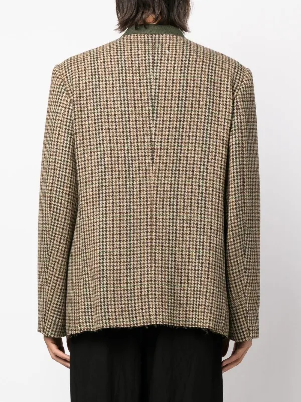 Maison Margiela houndstooth-pattern Wool Blazer - Farfetch