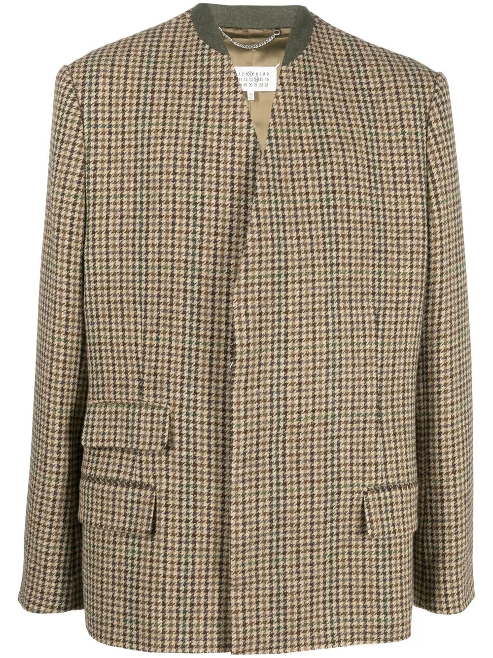 Maison Margiela houndstooth-pattern Wool Blazer - Farfetch