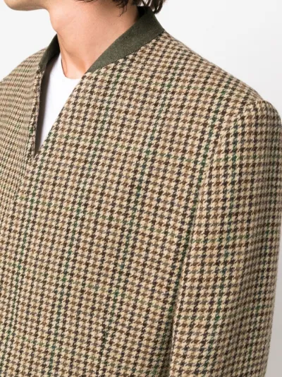 houndstooth-pattern wool blazer 