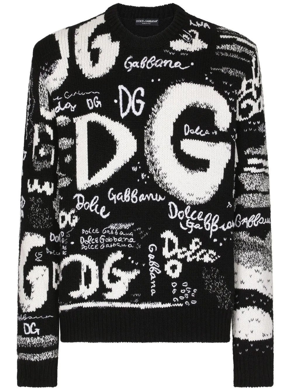 

Dolce & Gabbana suéter con motivo GG en intarsia - Negro