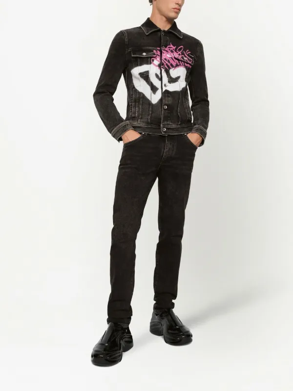 BLACKBLONDのVivid Graffiti l Logo Denim Pants 全3色 BLACKBLONDのVivid Graffiti Metal Logo Denim Pants 全3色