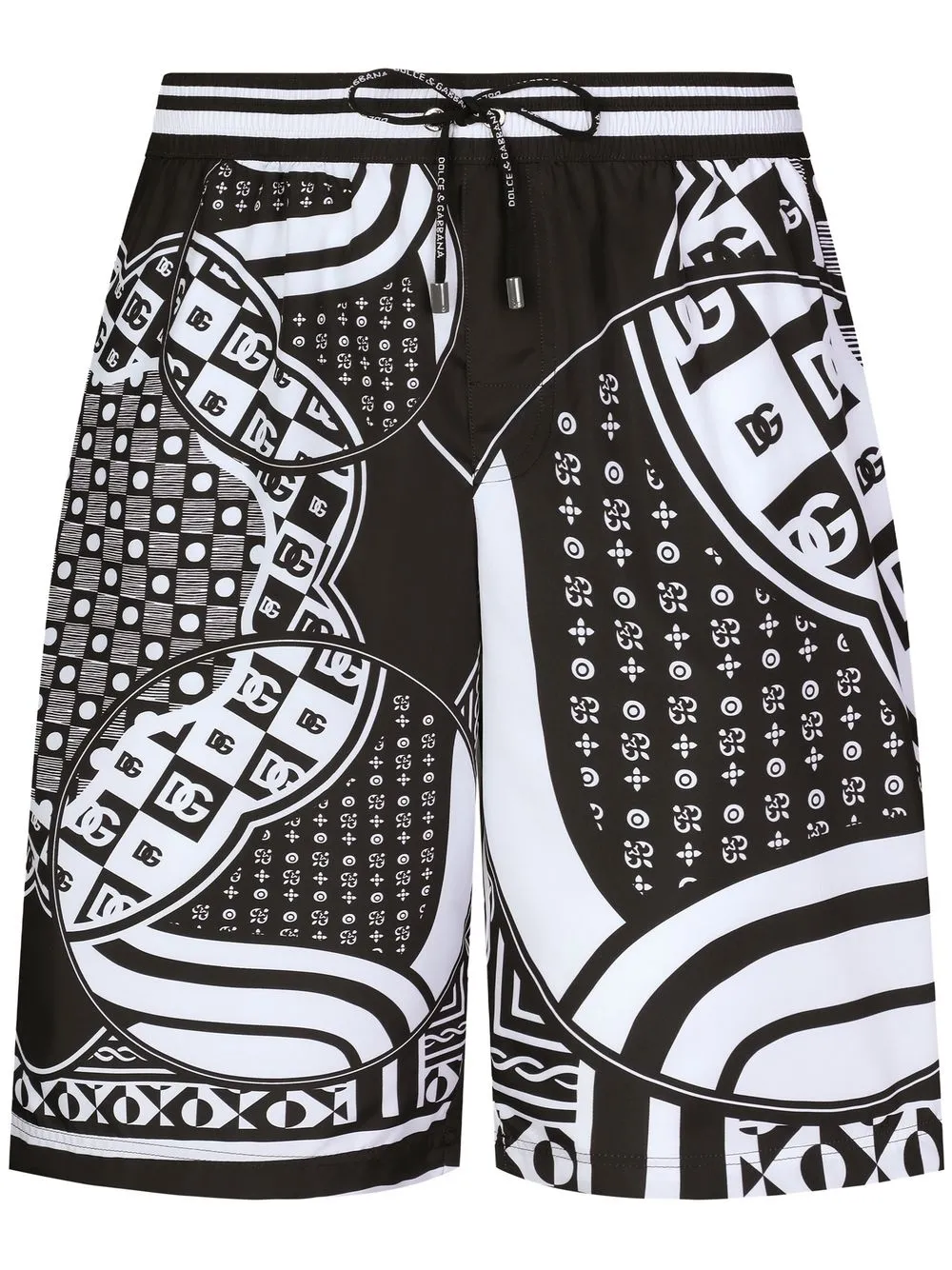 

Dolce & Gabbana shorts de playa con estampado geométrico - Negro