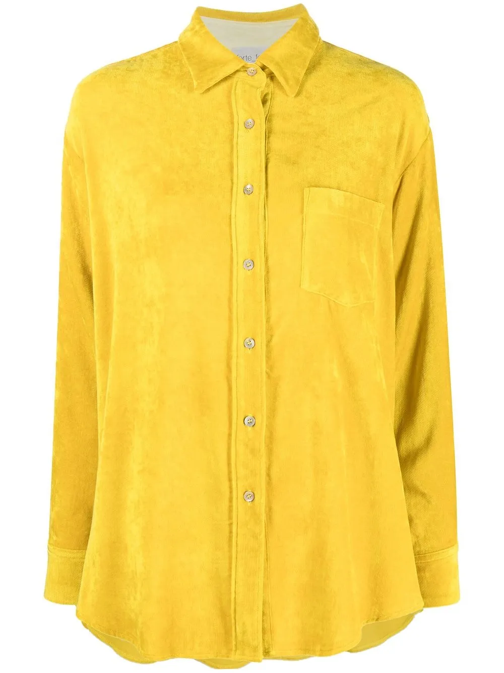 

Forte Forte camisa de terciopelo con botones - Amarillo