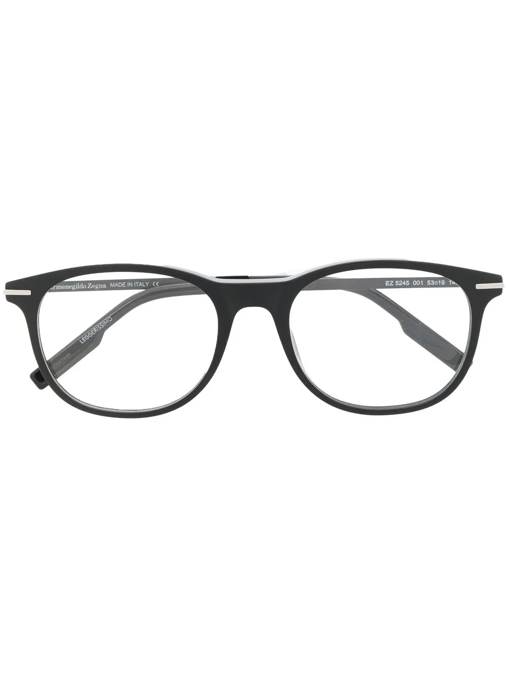 

Zegna lentes con armazón redonda - Negro