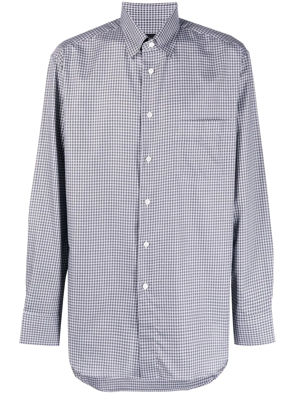 

Brioni camisa con estampado de cuadros - Azul