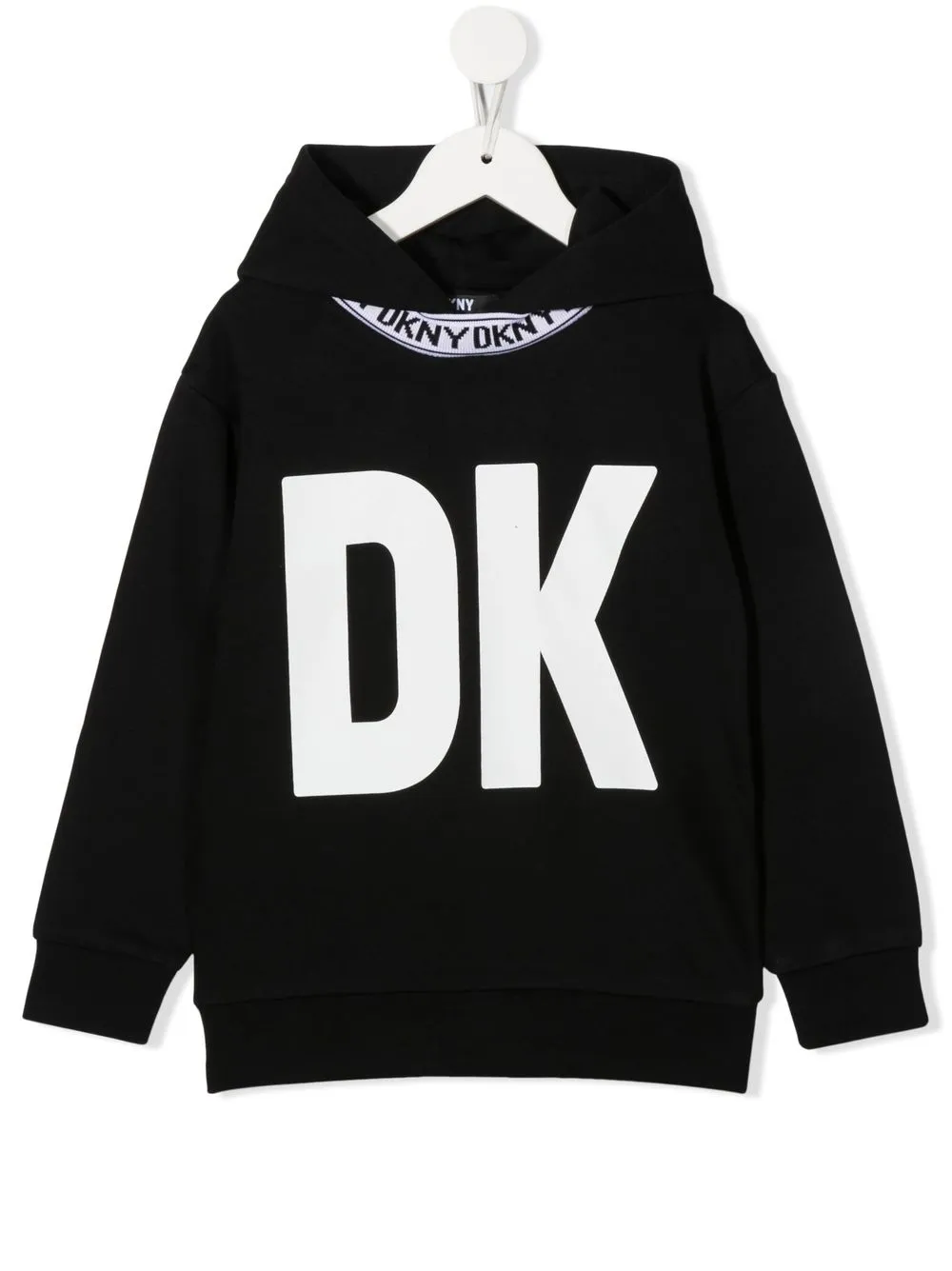 

Dkny Kids logo-print cotton hoodie - Black