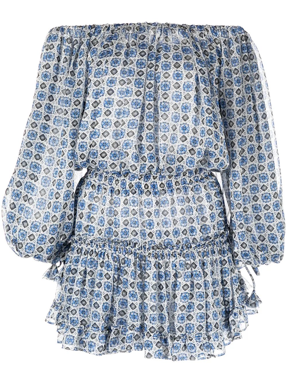 

Misa Los Angeles Zonia off-shoulder silk dress - Multicolour