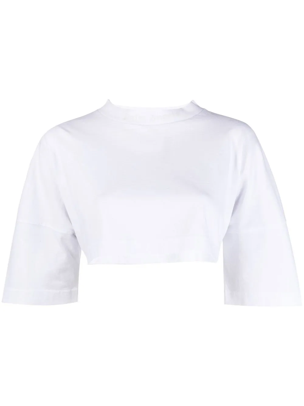 

Palm Angels logo-print cropped T-shirt - White