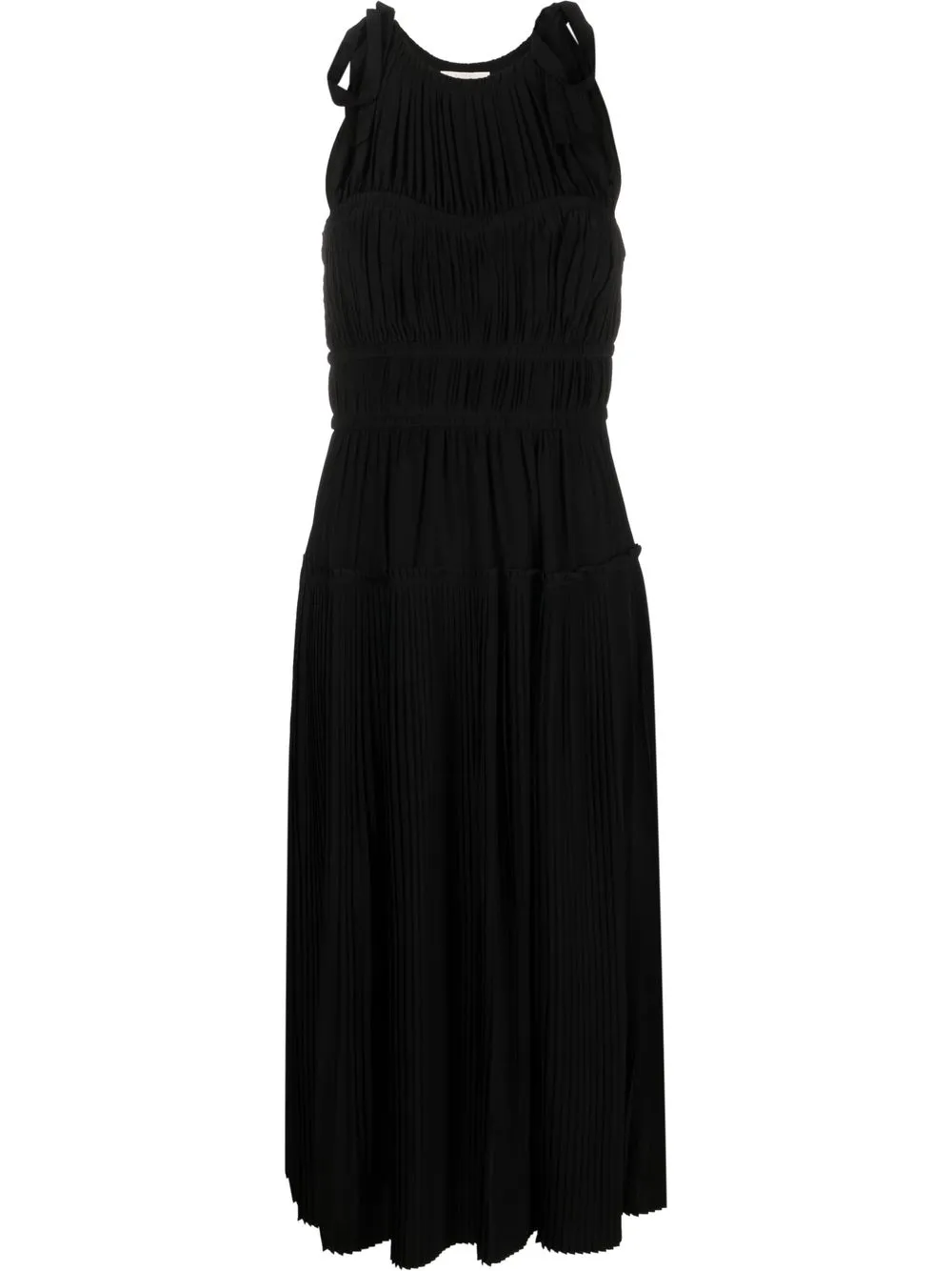 

Ulla Johnson vestido midi Amalthea plisad - Negro