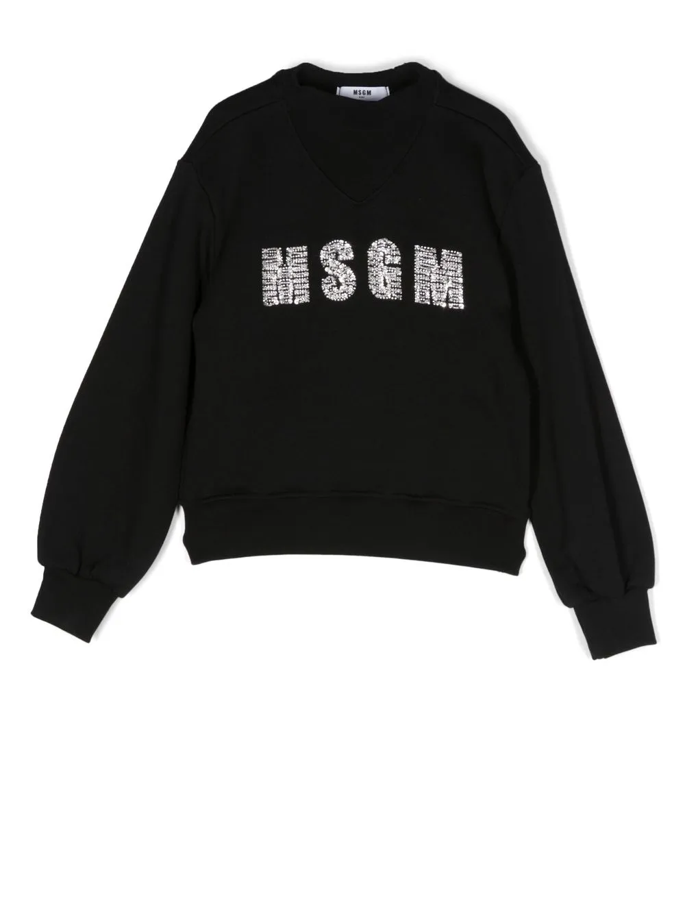 

MSGM Kids sudadera bordada con lentejuelas - Negro