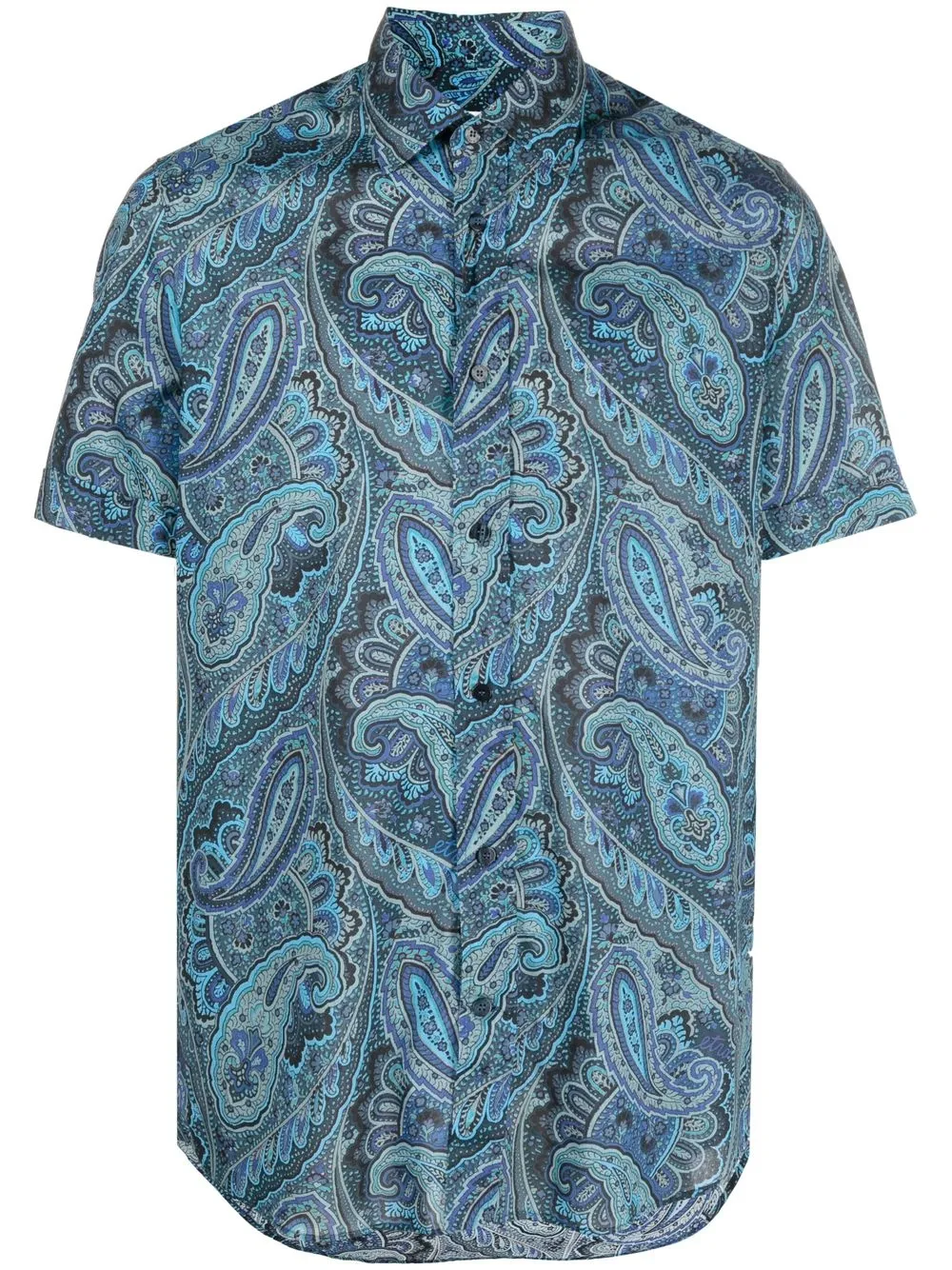 

ETRO camisa con estampado de cachemira - Azul