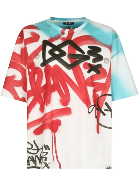 Dolce & Gabbana playera con estampado de grafiti
