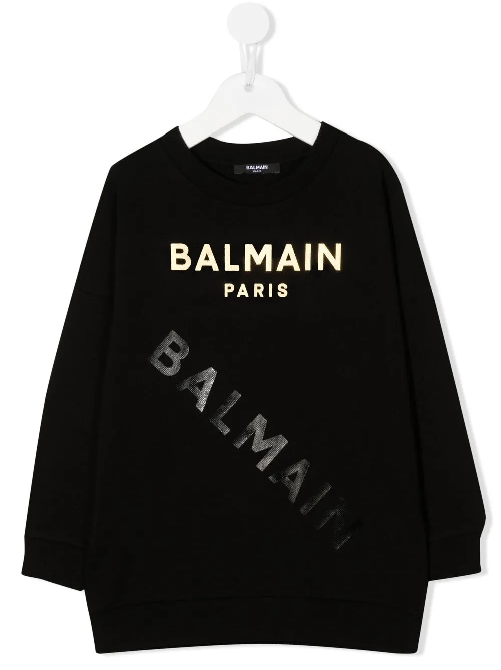 

Balmain Kids sudadera con logo estampado - Negro