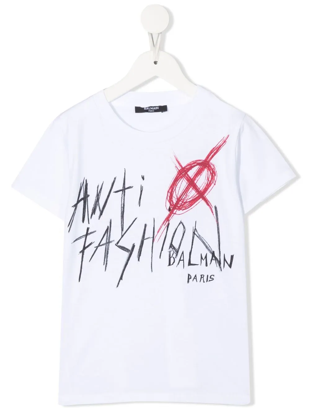 

Balmain Kids playera con logo estampado - Blanco