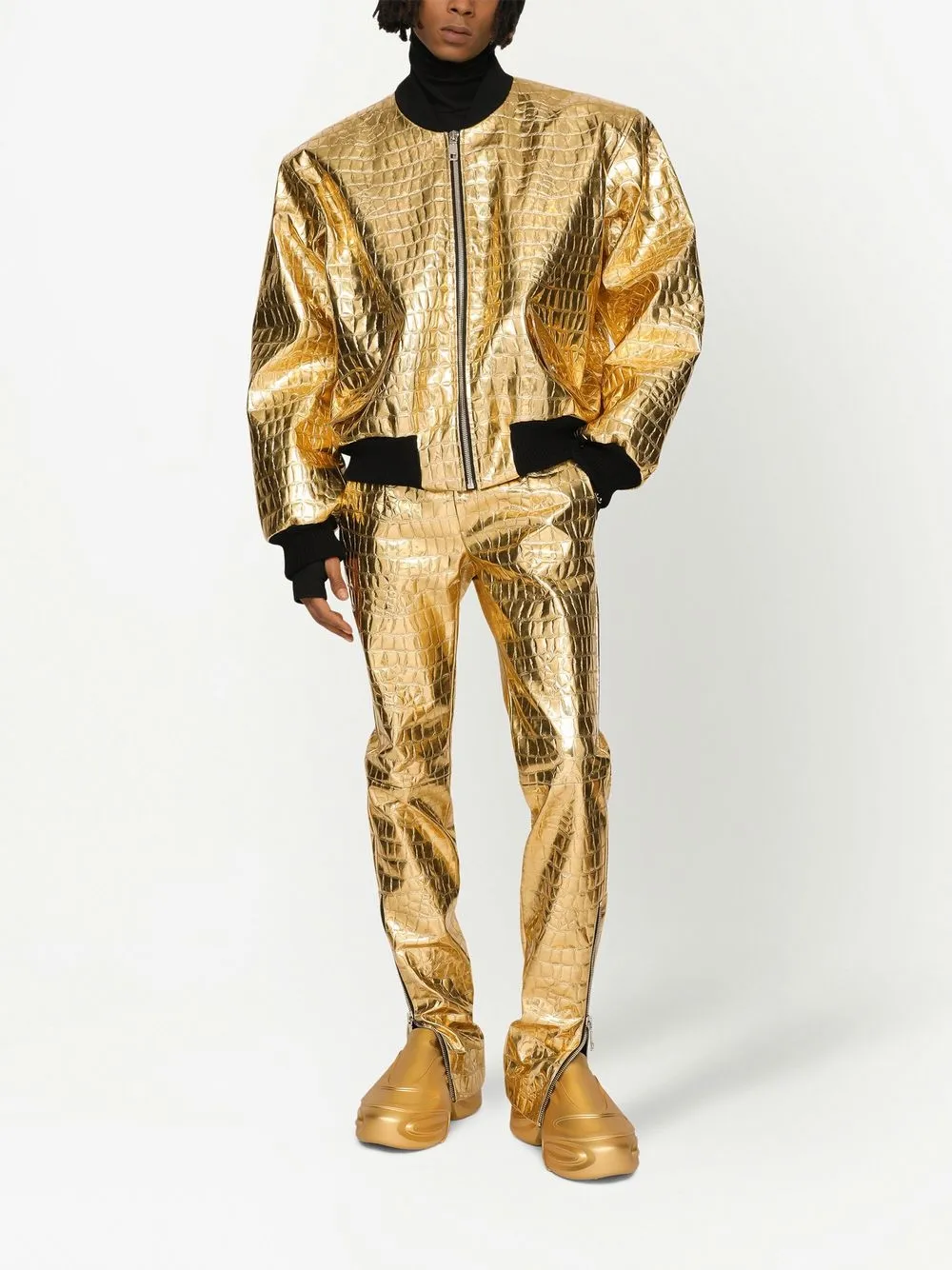 gold lame tracksuit