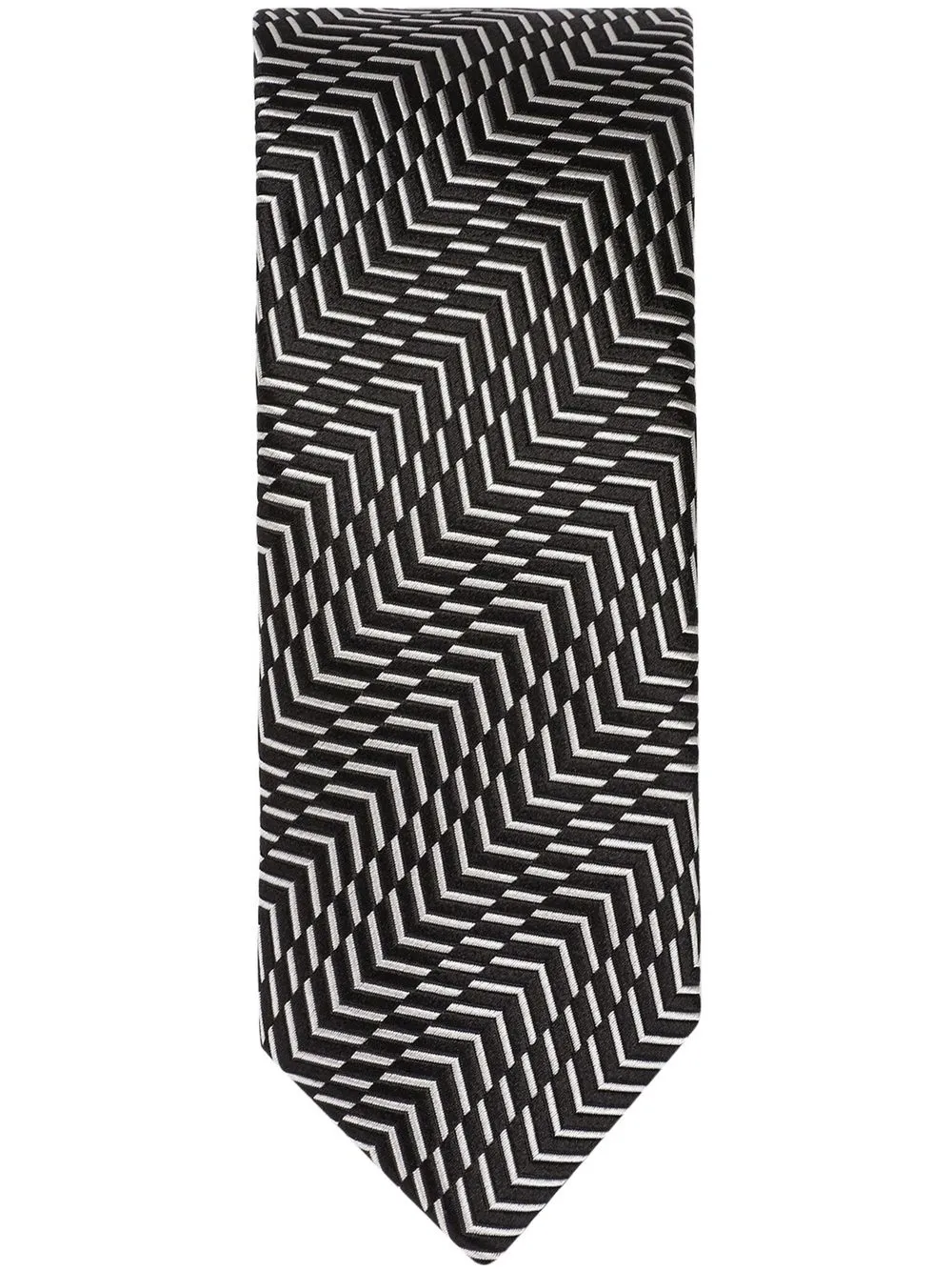 

Dolce & Gabbana corbata a rayas en zigzag - Negro