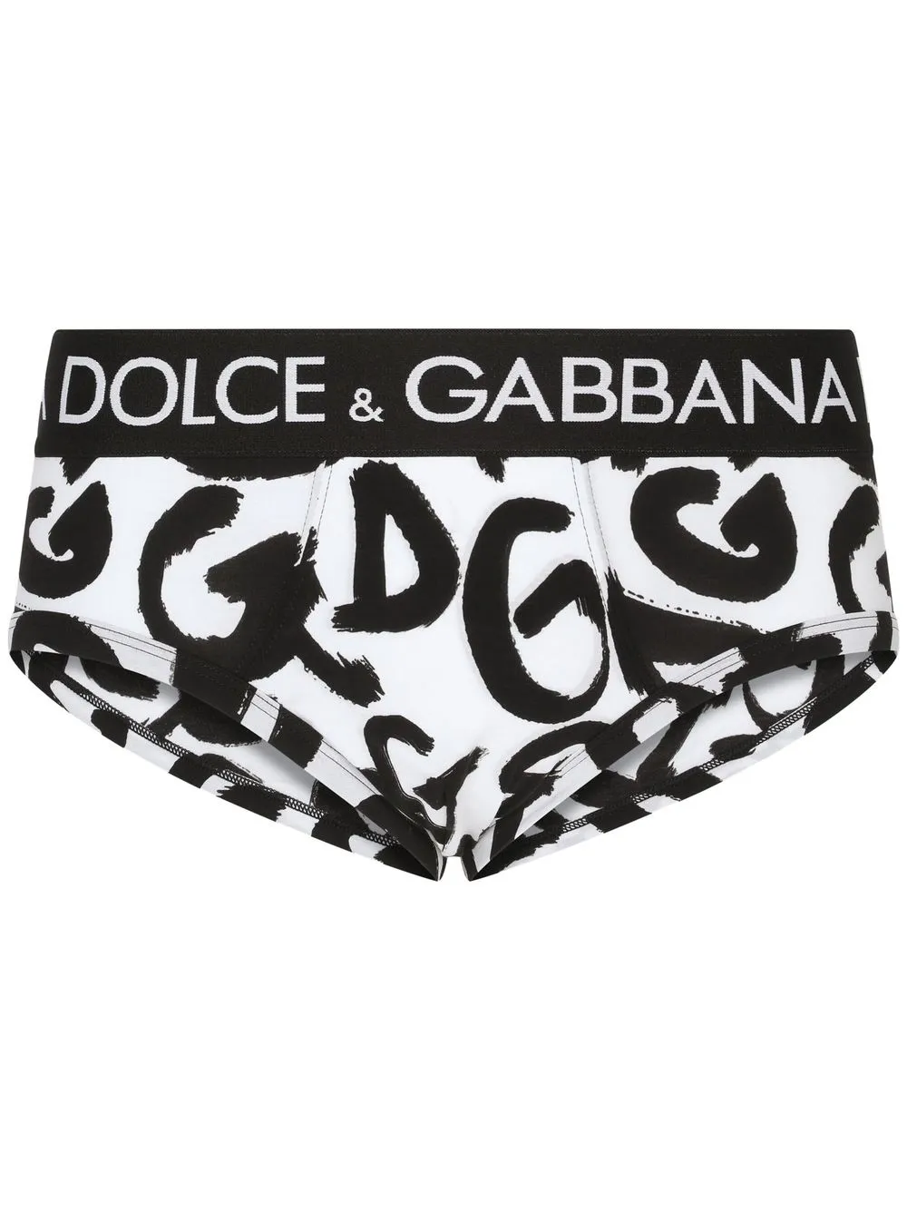 

Dolce & Gabbana calzones con logo estampado en grafiti - Blanco