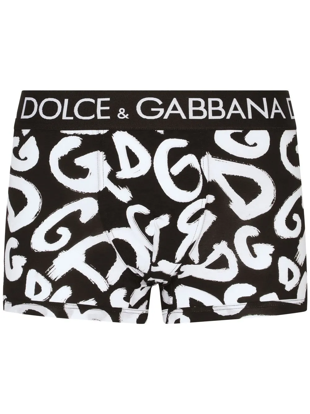 

Dolce & Gabbana bóxer con logo en grafiti - Negro