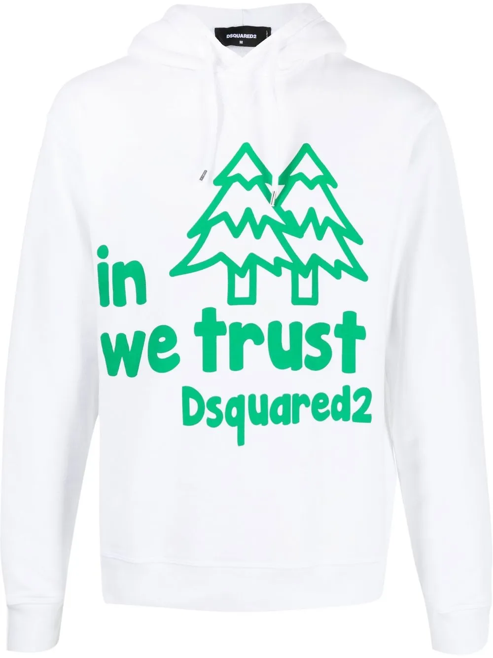 

Dsquared2 slogan-print cotton hoodie - White