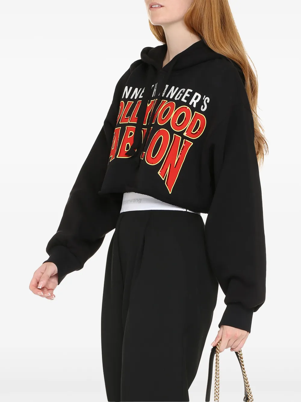 Gucci slogan-print cropped hoodie | Hoodies | Image 2