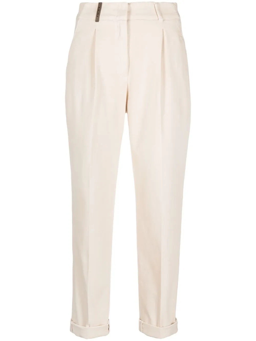 

Peserico cropped cotton trousers - Neutrals