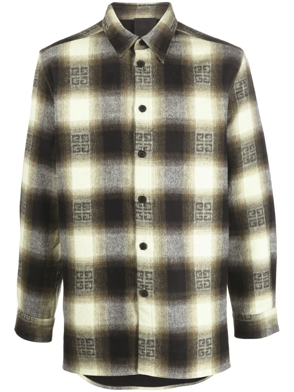 

Givenchy all-over plaid-check print shirt - Green