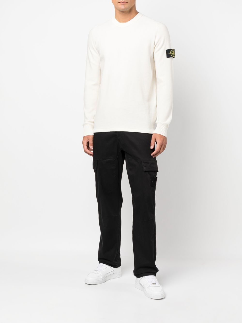 Stone Island Compass-patch crew-neck Jumper - Farfetch