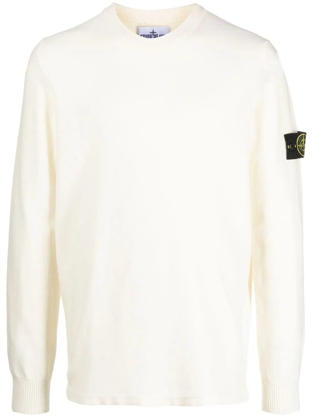 

Stone Island suéter con parche de Compass - Blanco