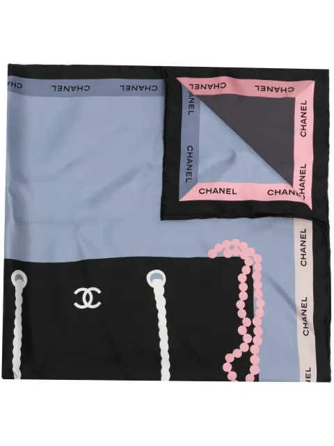 CHANEL Pre-Owned bags print silk scarf