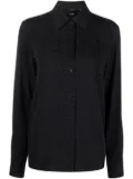 PINKO monogram pattern button-up shirt - Black