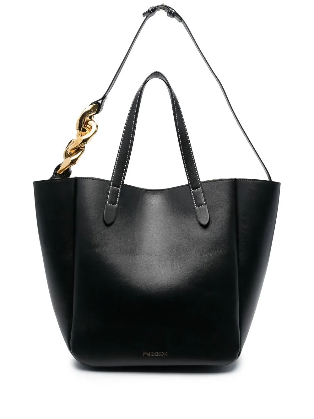 

JW Anderson chain-detail leather tote - Black