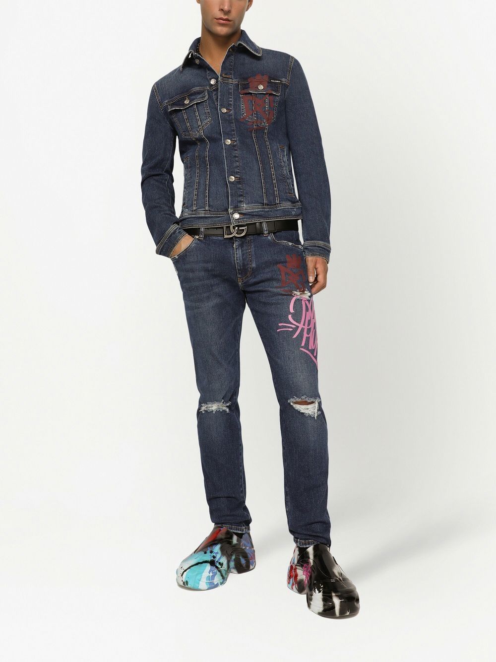 Dolce & Gabbana logo-print Denim Jacket - Farfetch