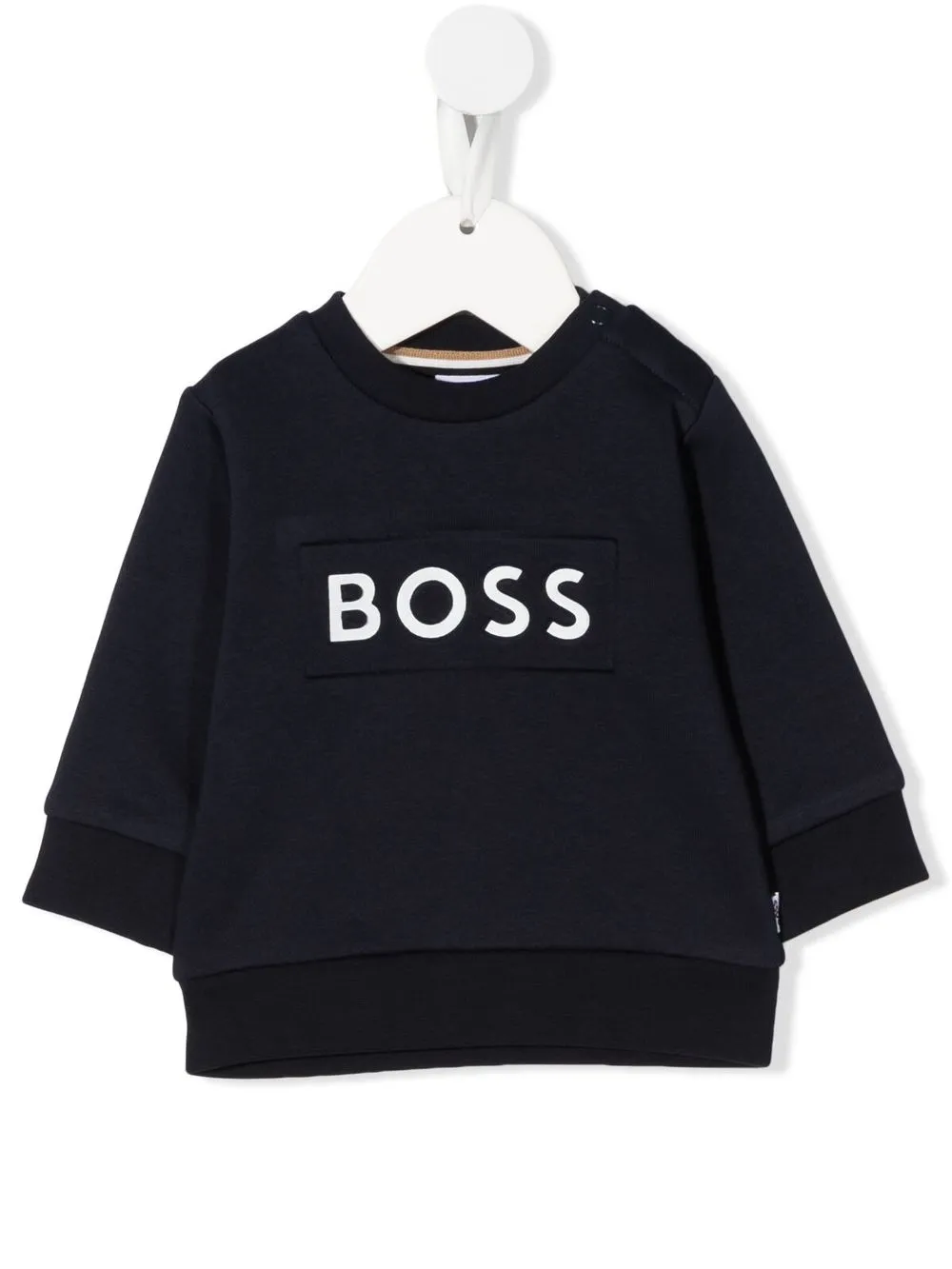 

BOSS Kidswear suéter con logo en relieve - Azul