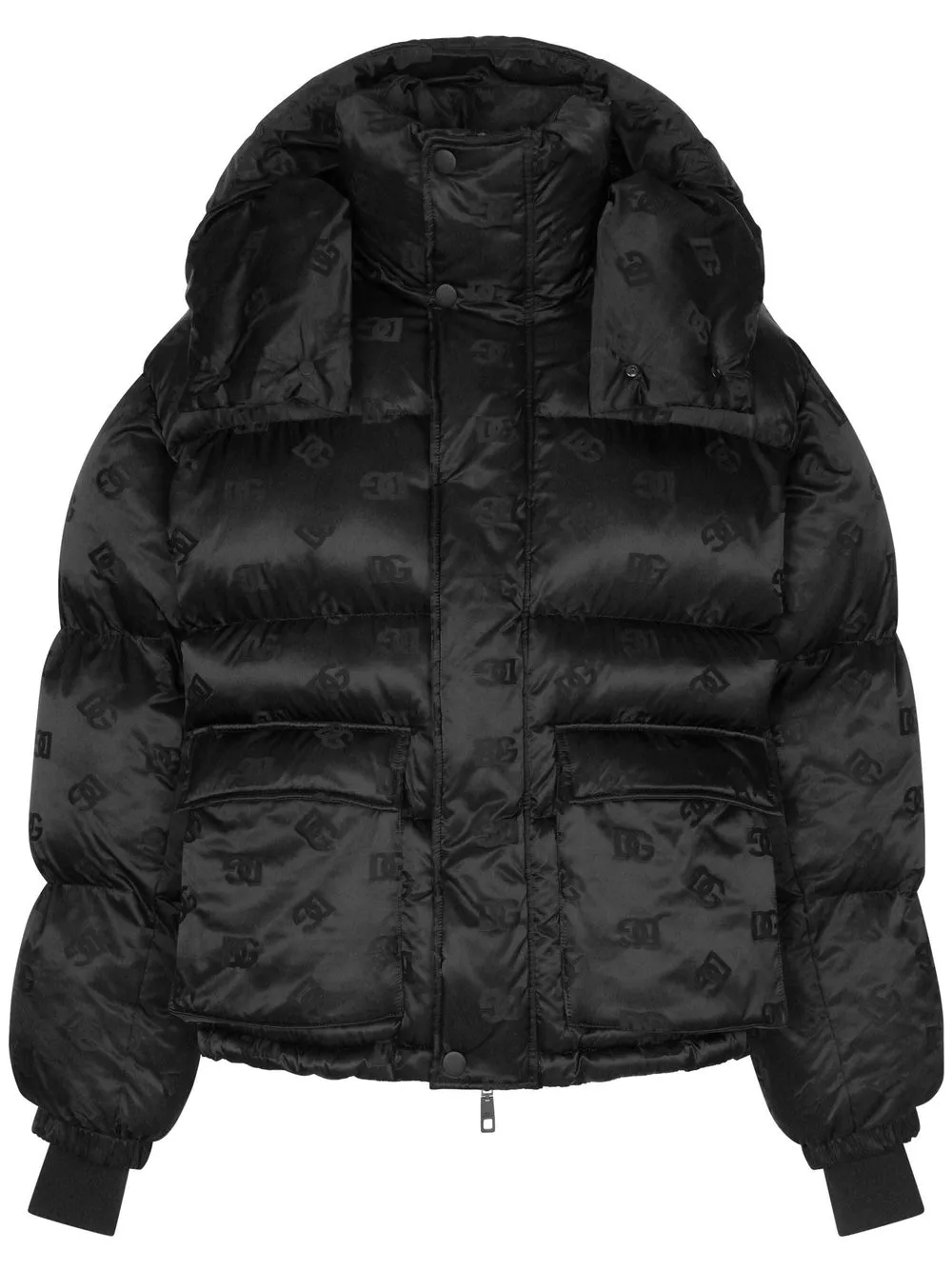 all-over logo-print padded jacket