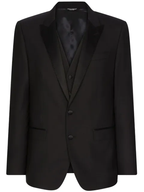 Dolce & Gabbana Martini-fit wool-silk three-piece tuxedo suit