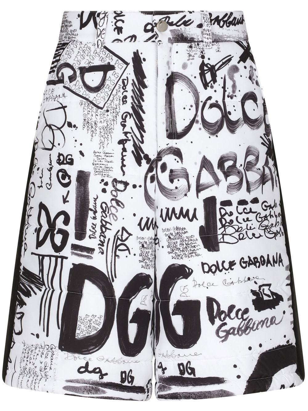 

Dolce & Gabbana shorts de vestir con estampado de grafiti - Blanco