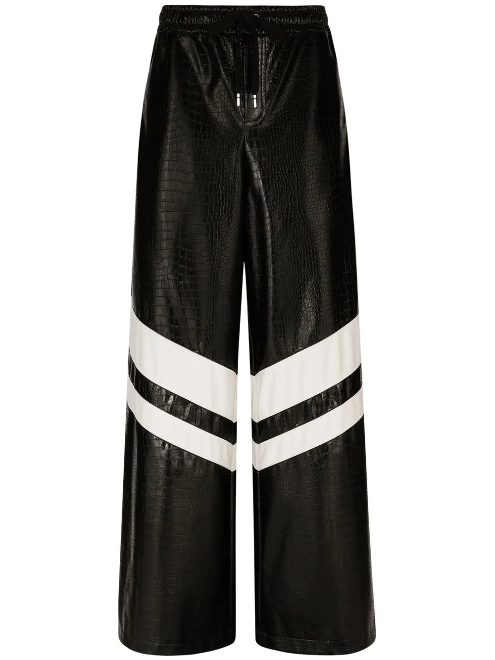 

Dolce & Gabbana faux-leather wide-leg trousers - Black