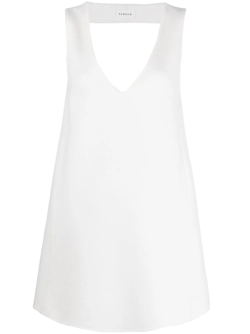 

P.A.R.O.S.H. vestido con cuello en V - Blanco