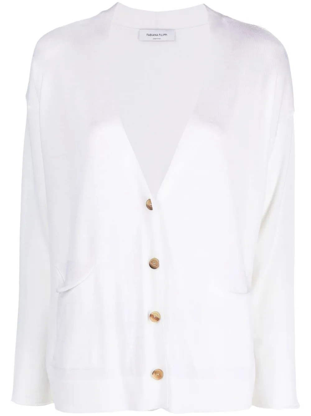 

Fabiana Filippi virgin wool V-neck cardigan - White