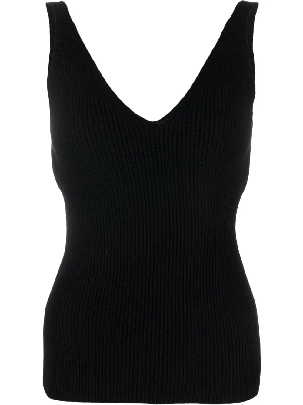 P.A.R.O.S.H. sleeveless rib-knit top – Black