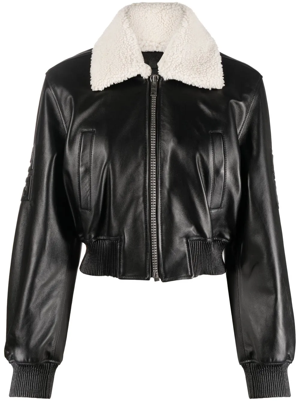 

Givenchy chamarra bomber con logo en relieve - Negro