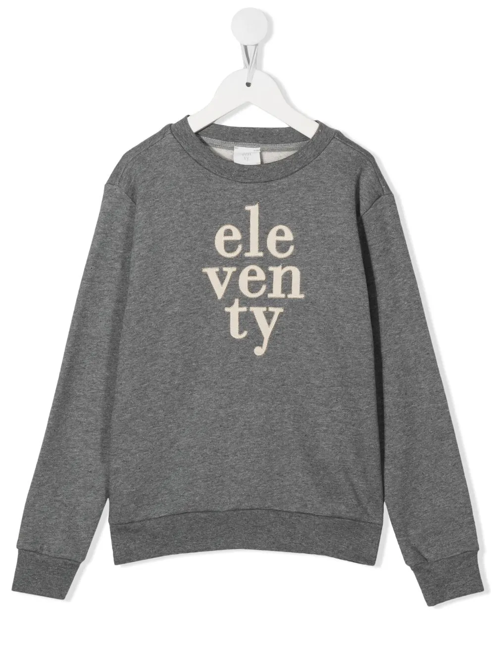 

Eleventy Kids sudadera con logo estampado - Gris