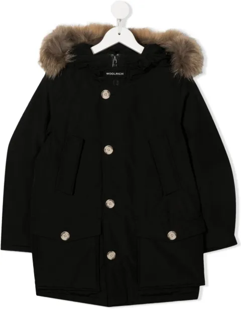 Woolrich Kids fur-trim coat