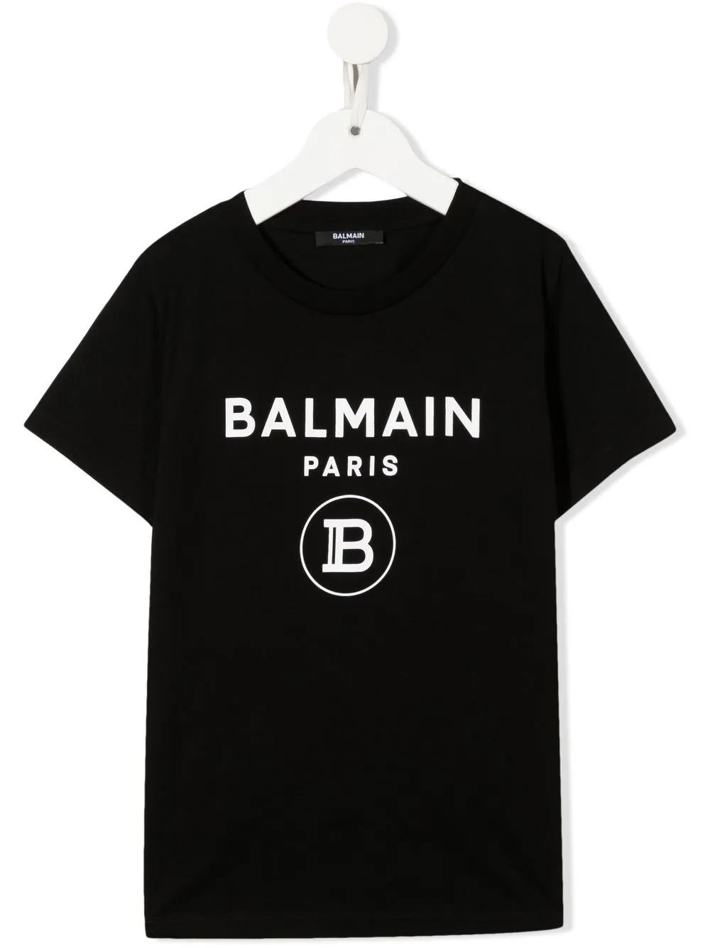 Balmain Kids playera con logo estampado - Negro