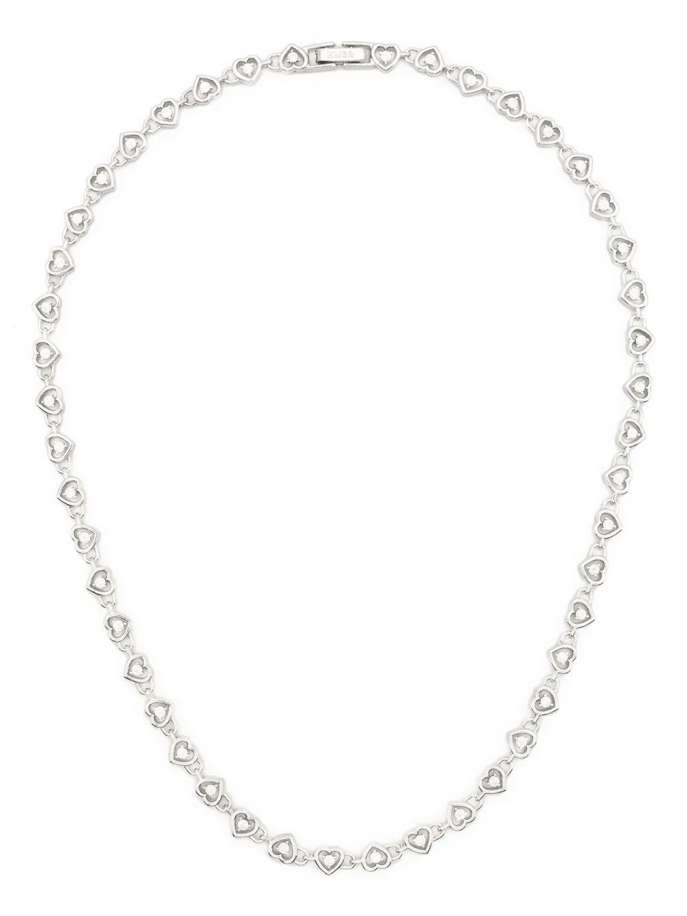 

NUMBERING Round Brilliant Heart-Chain necklace - Silver