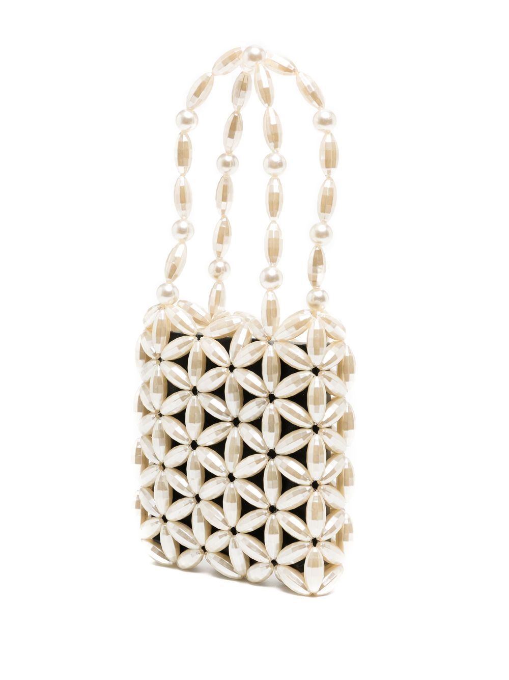 Shop 0711 Mia Beaded Tote Bag In White