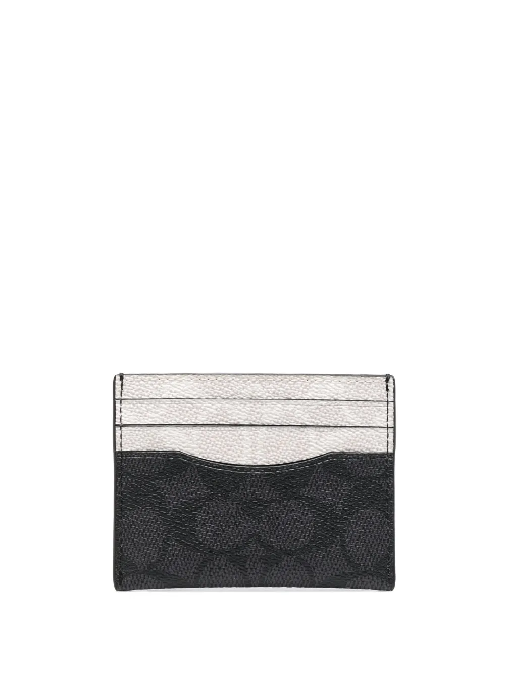 Shop Coach Monogram-pattern Leather Cardholder In Grau