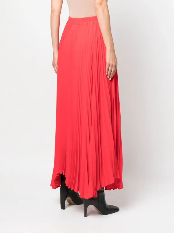 Long pleated store maxi skirt