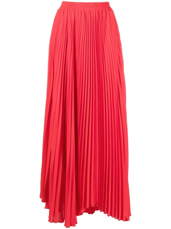 Elastic waist sales maxi skirt red