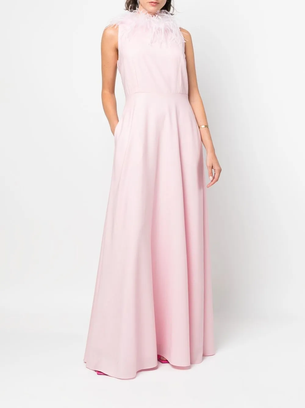 STYLAND Mouwloze avondjurk - Roze